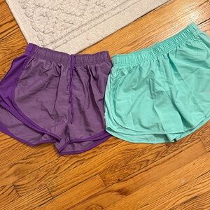 Nike Women's Purple and Teal running Shorts